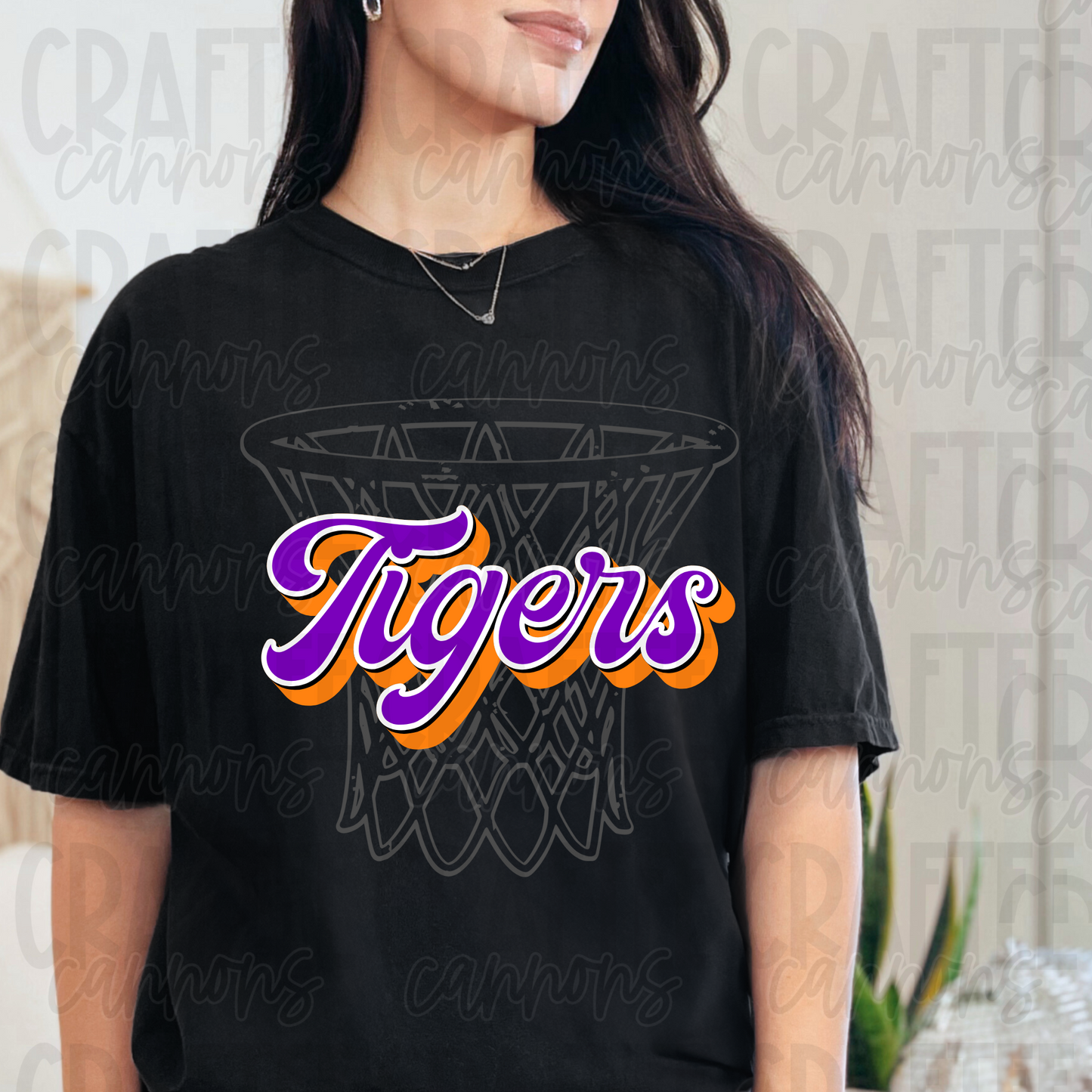 Tigers Script Hoop