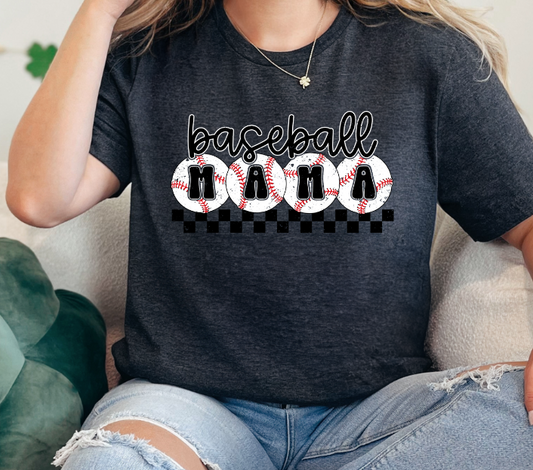 Baseball Mama-checkered