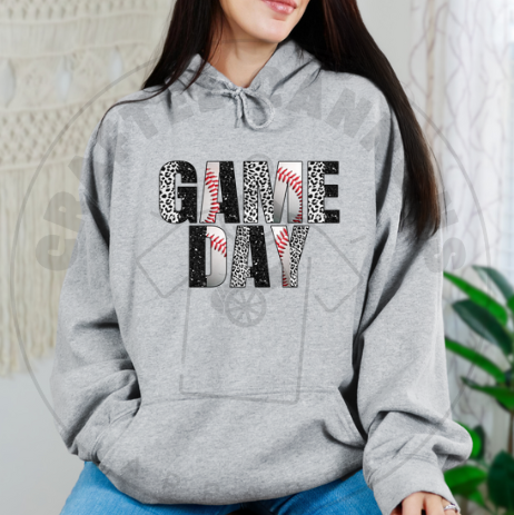 Baseball Game Day Leopard and sequin