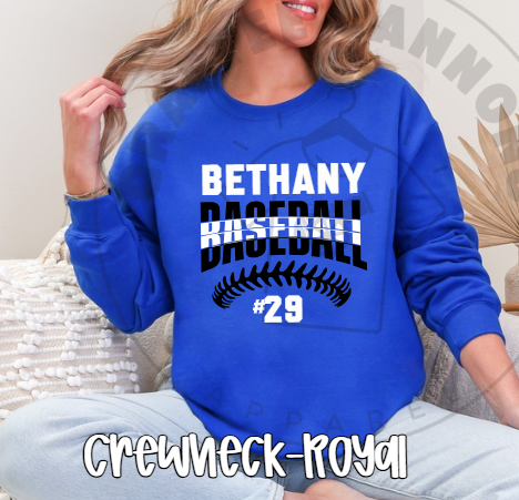 Bethany Baseball with number