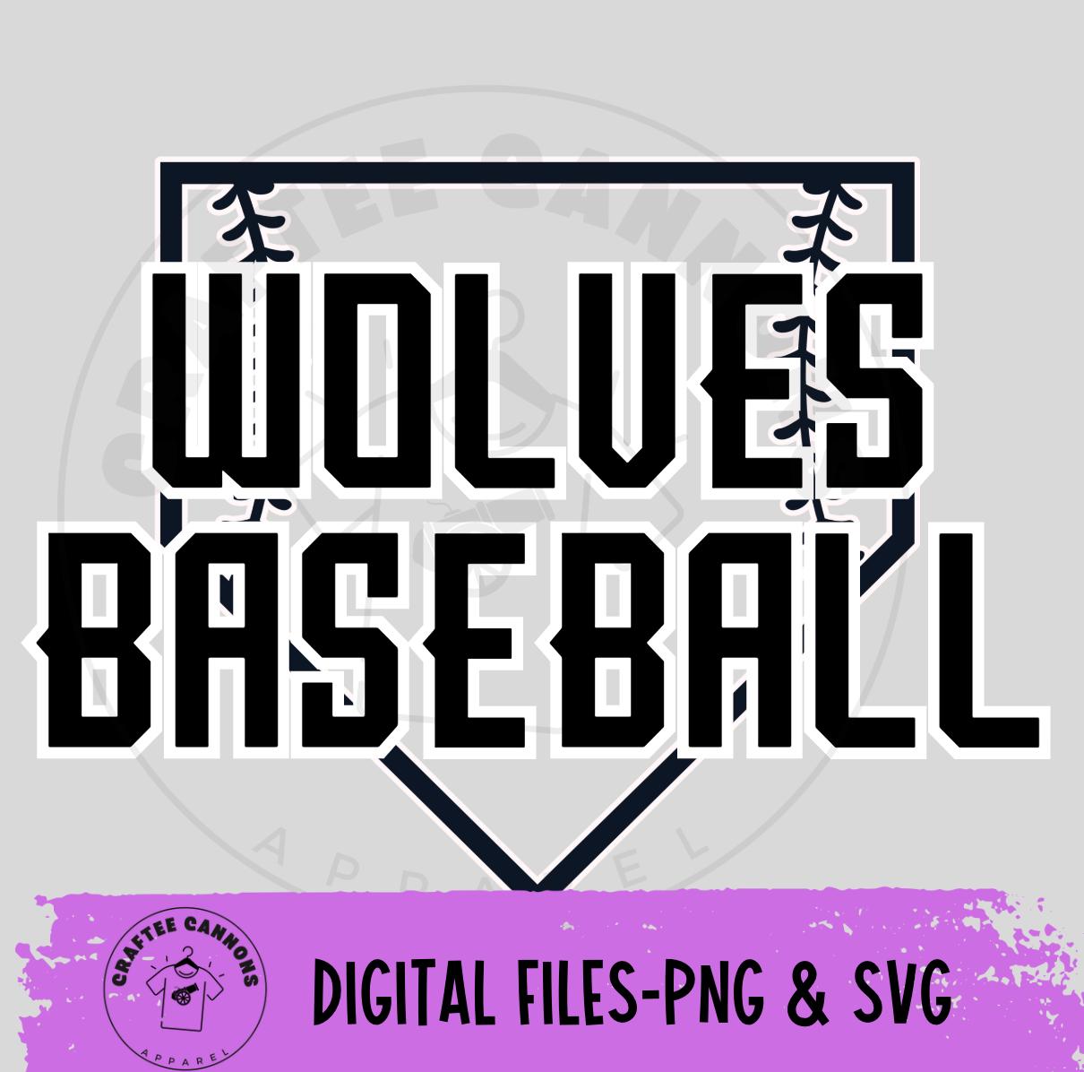 Wolves Baseball Logo PNG and SVG Bundle – Digital Download for T-Shirts, Mugs, Decals & More