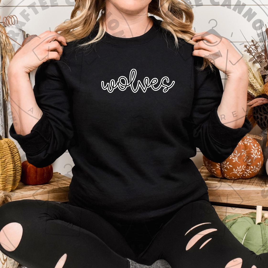 Wolves Digital Design | School Spirit Apparel Wolves School Mascot Digital Download DIY Spirit Wear Wolves SVG File Wolves Transparent PNG