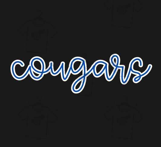 Cougars Digital File | SVG & PNG for Cricut, DTF Printing, School Spirit Wear, Mascot Design