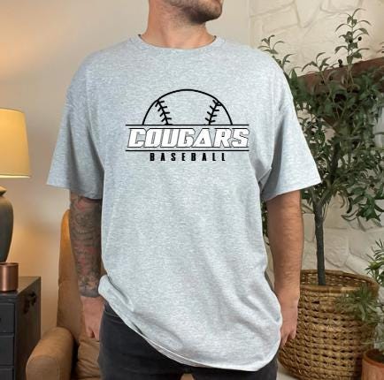 cougars baseball, baseball svg, sports team png, mascot logo, game day shirt, team cougars svg, cricut baseball, varsity font, sublimation,