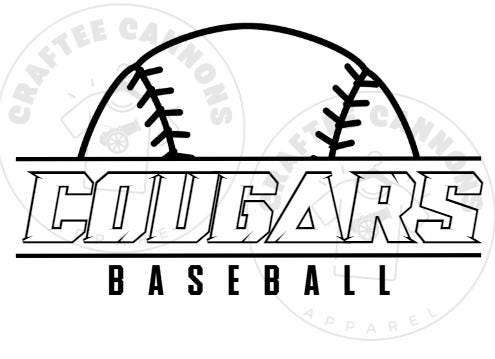 cougars baseball, baseball svg, sports team png, mascot logo, game day shirt, team cougars svg, cricut baseball, varsity font, sublimation,