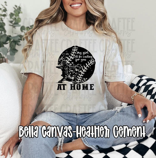 Catcher Mom Shirt-My girl will be waiting-Softball-Catcher shirt