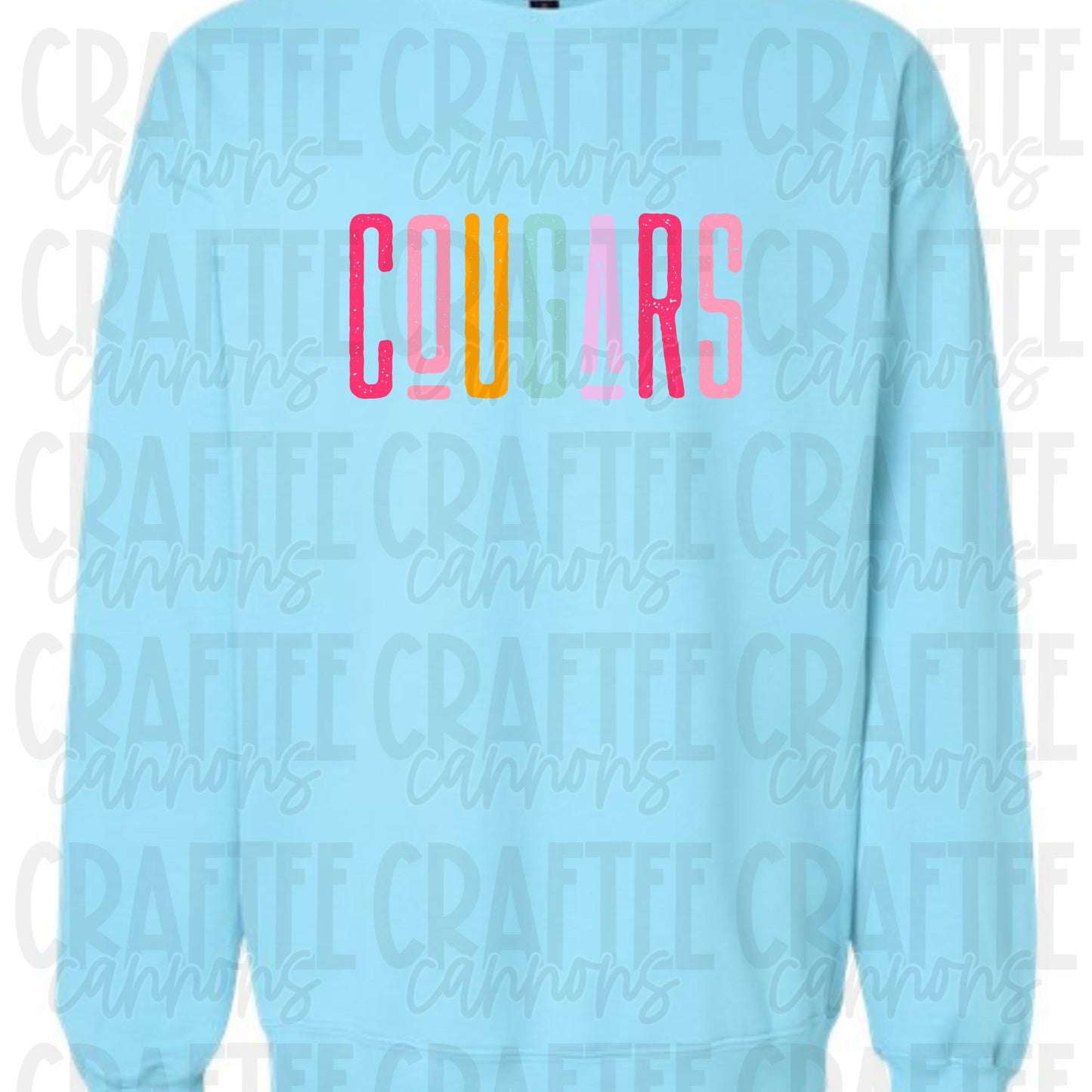 Cougars Team Spirit PNG | Retro Cute School Mascot Shirt Design | Sublimation & DTF Print | Digital Download