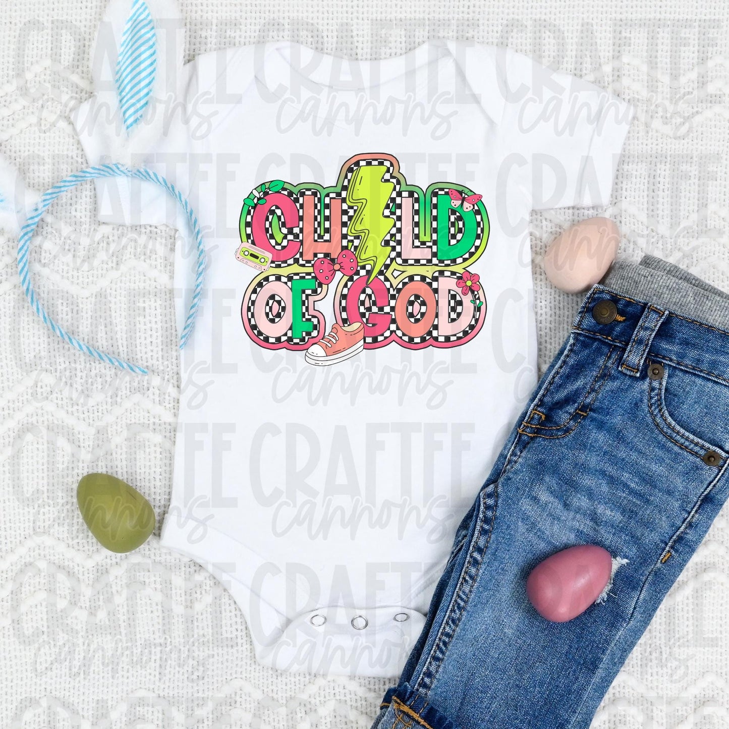 Child of God Retro Shirt or Onesie | Christian Kids Easter Tee | Youth & Toddler Faith Shirt