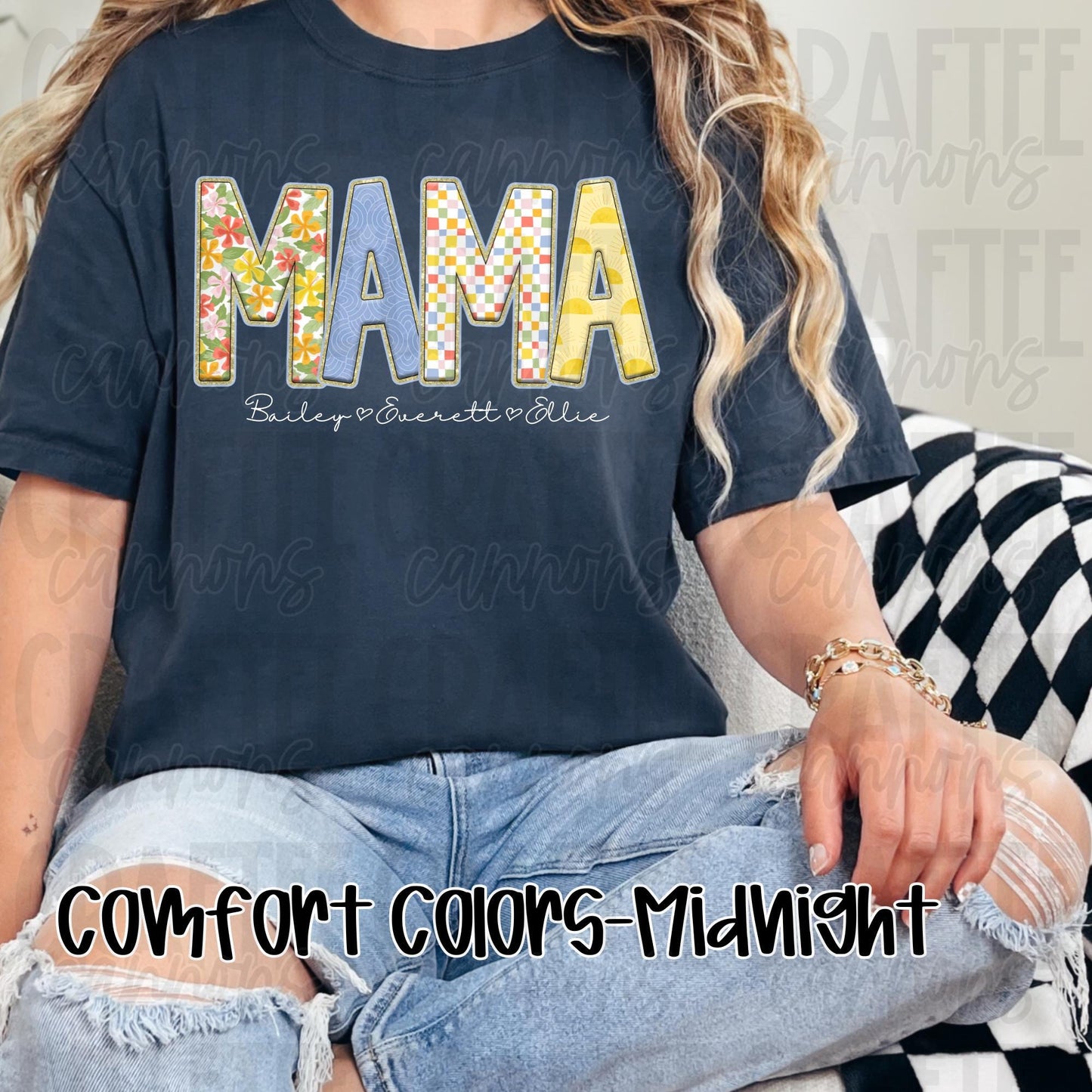 Custom floral Mama, grandma, memaw, mamaw, grammy, nana shirt