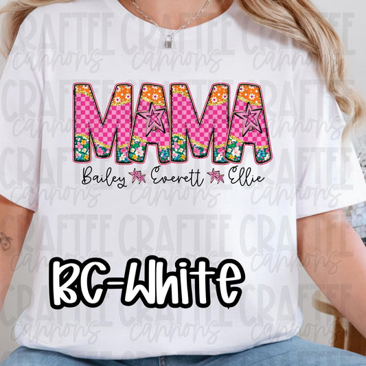 Bright Floral Mama, grandma, memaw, mamaw, grammy, nana shirt Bella Canvas Comfort Colors