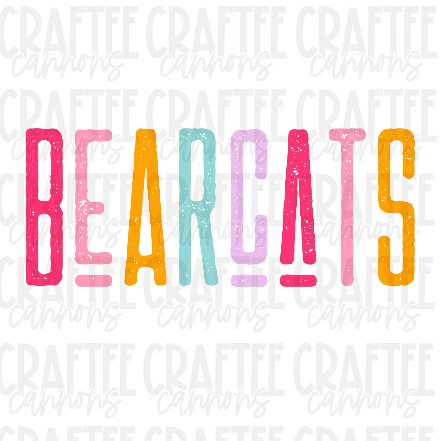 Bearcats Spirit PNG | Retro Cute School Mascot Shirt Design | Sublimation & DTF Print | Digital Download