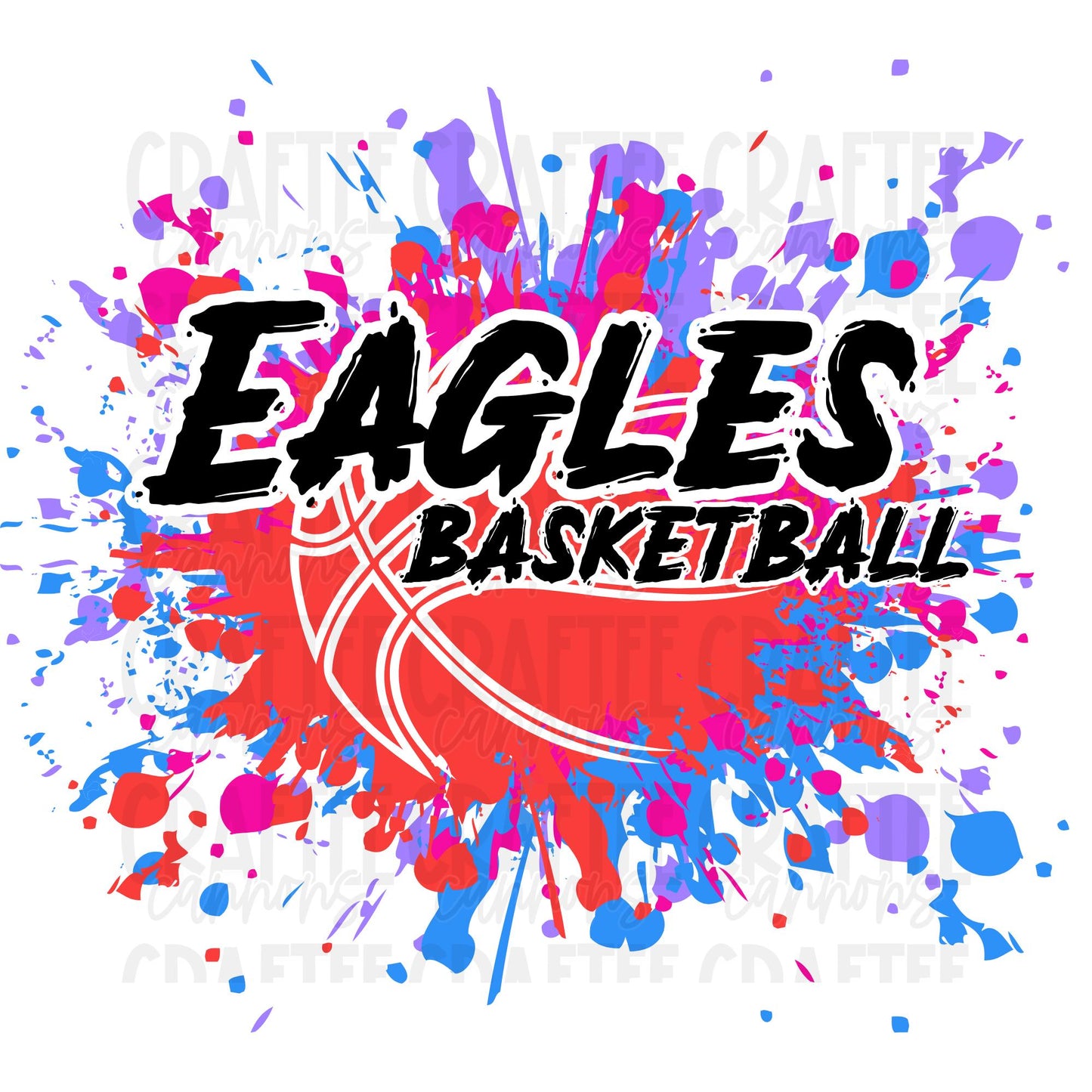 Custom Basketball Paint Splatter PNG | Name PNG | Sublimation Design | Transparent Background | Digital Download