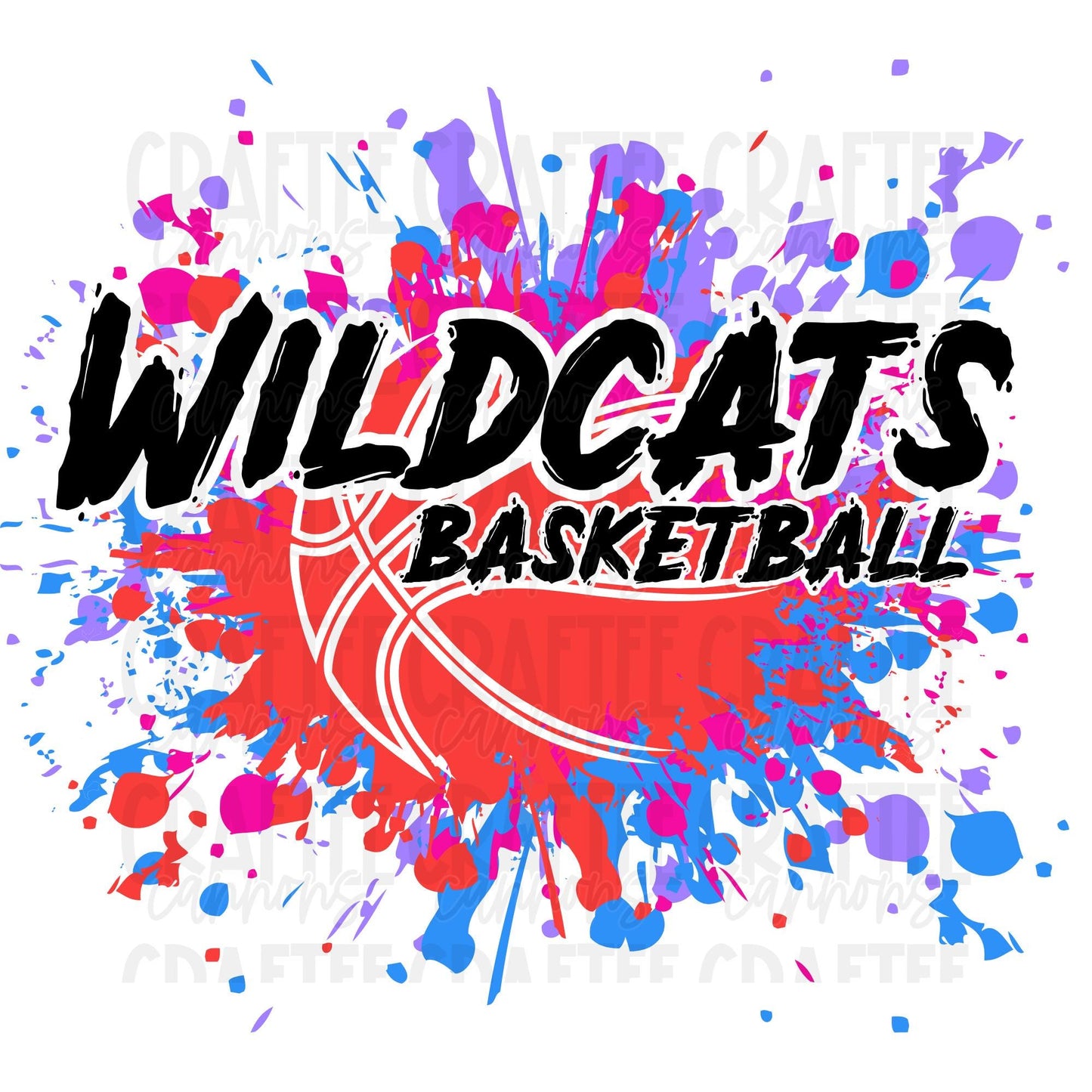 Custom Basketball Paint Splatter PNG | Name PNG | Sublimation Design | Transparent Background | Digital Download