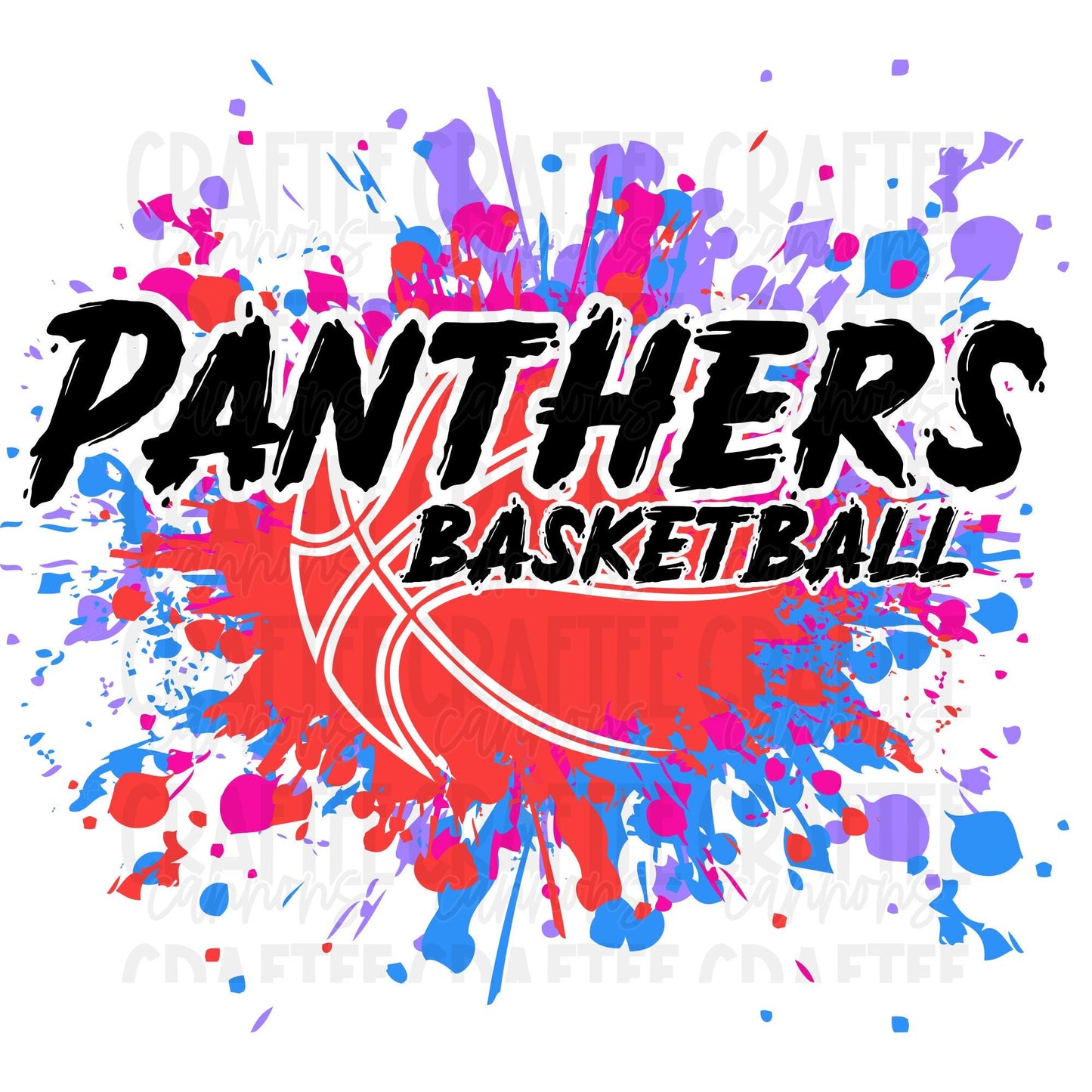 Custom Basketball Paint Splatter PNG | Name PNG | Sublimation Design | Transparent Background | Digital Download