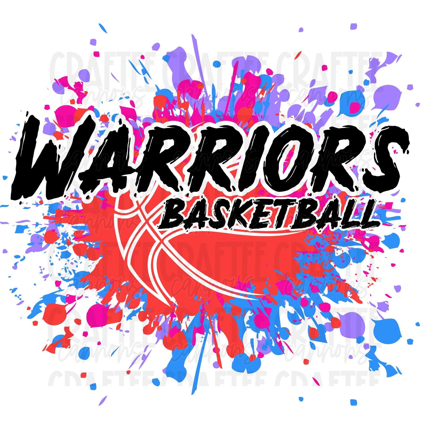 Custom Basketball Paint Splatter PNG | Name PNG | Sublimation Design | Transparent Background | Digital Download
