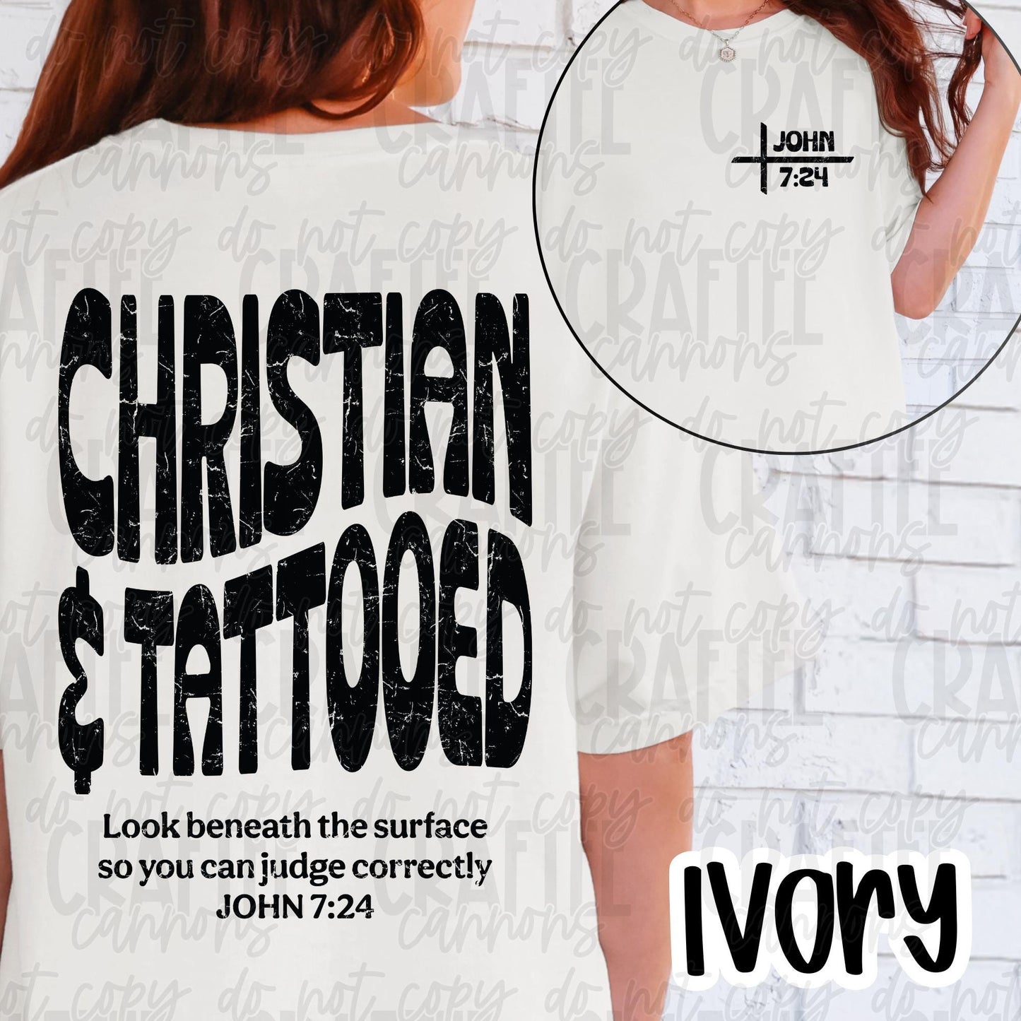 Christian & Tattooed Shirt | John 7:24 Bible Verse Tee | Christian Tattooed Shirt | Faith Graphic Tee | Unisex Christian Apparel