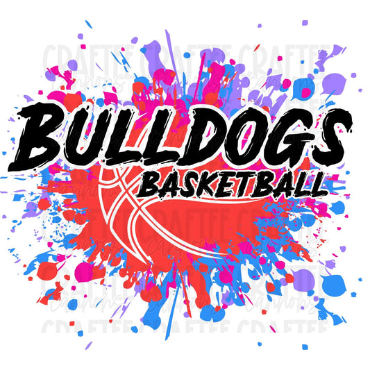 Custom Basketball Paint Splatter PNG | Name PNG | Sublimation Design | Transparent Background | Digital Download