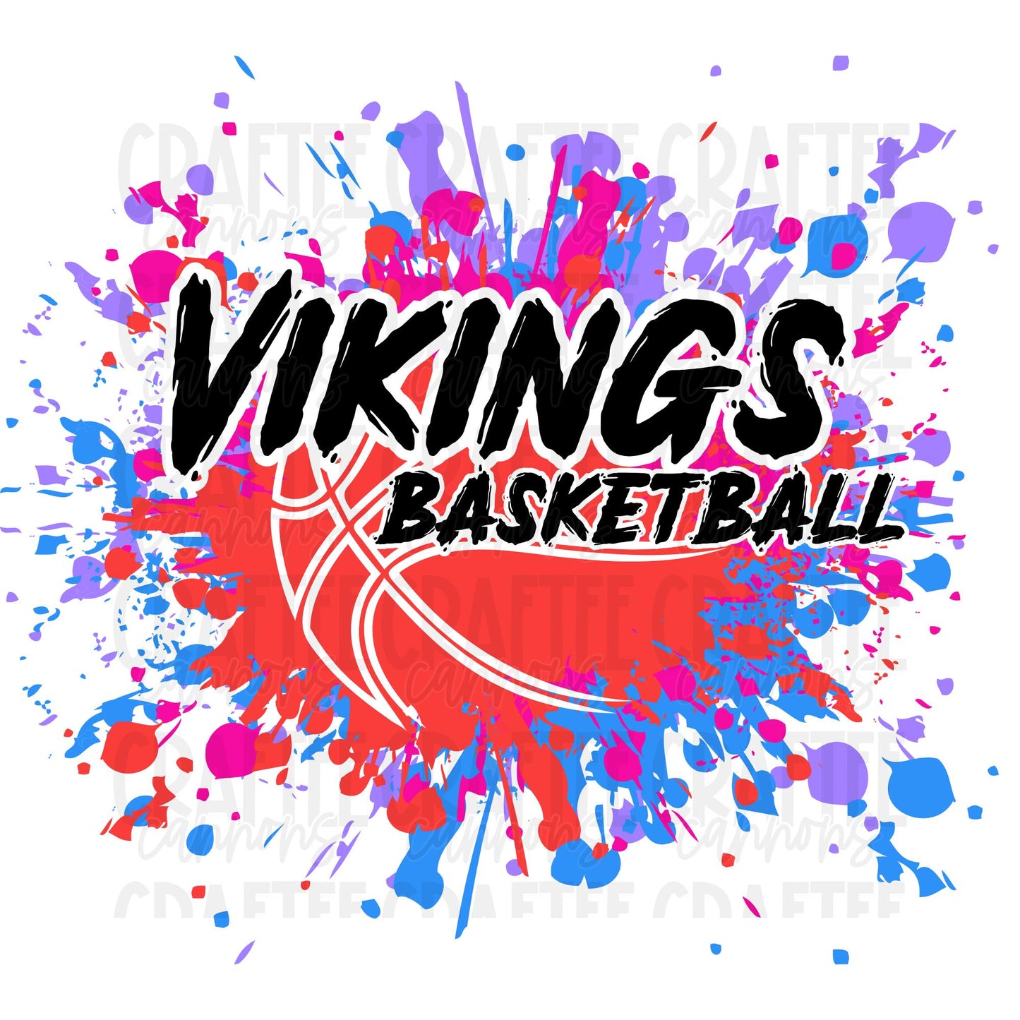 Custom Basketball Paint Splatter PNG | Name PNG | Sublimation Design | Transparent Background | Digital Download