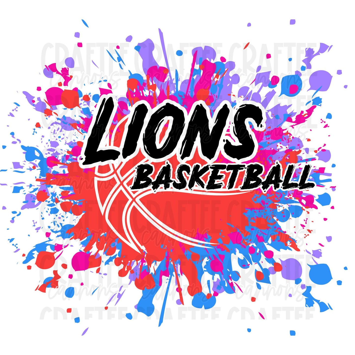 Custom Basketball Paint Splatter PNG | Name PNG | Sublimation Design | Transparent Background | Digital Download