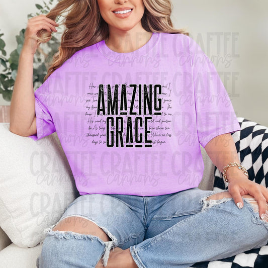 Amazing Grace PNG Bundle | 4 Variations | Christian Sublimation Design | Retro Scripture Shirt Design | Faith PNG for Shirts