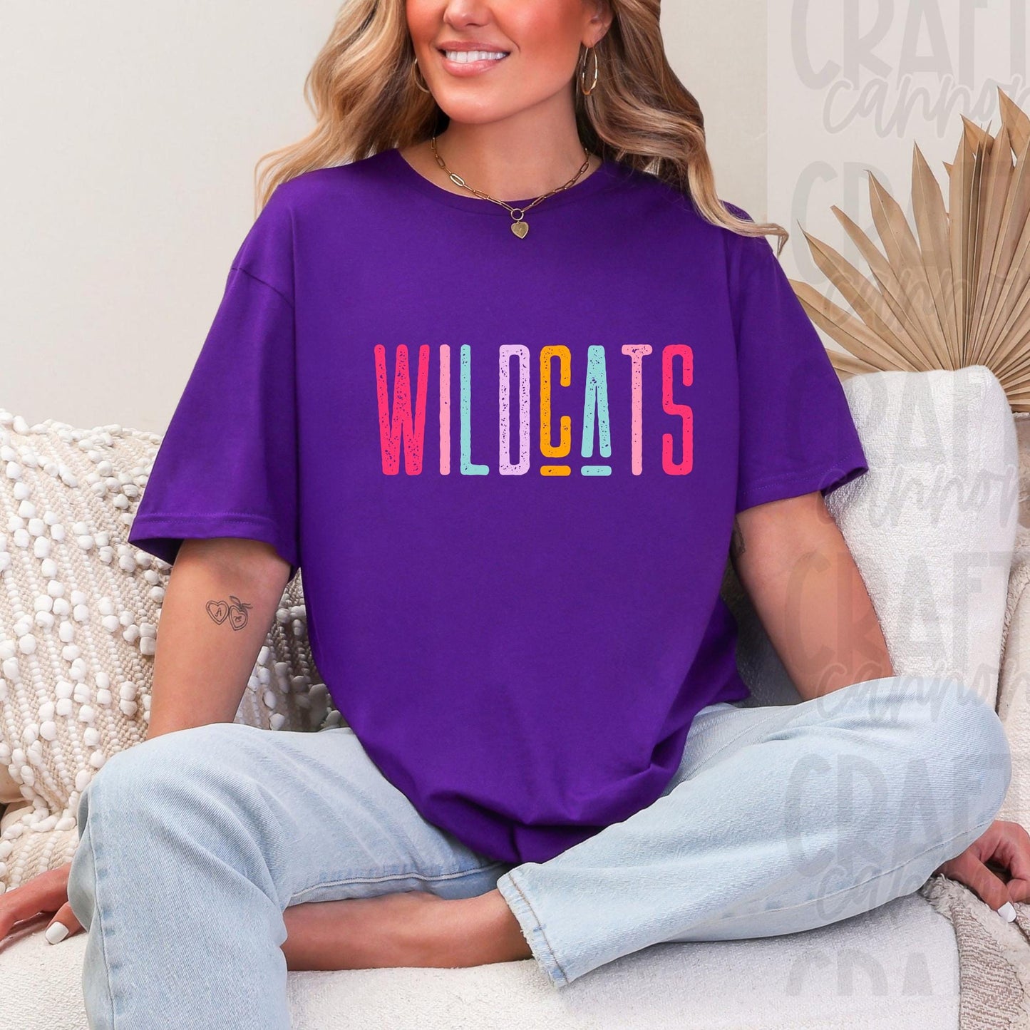 wildcats Spirit PNG | Retro Cute School Mascot Shirt Design | Sublimation & DTF Print | Digital Download
