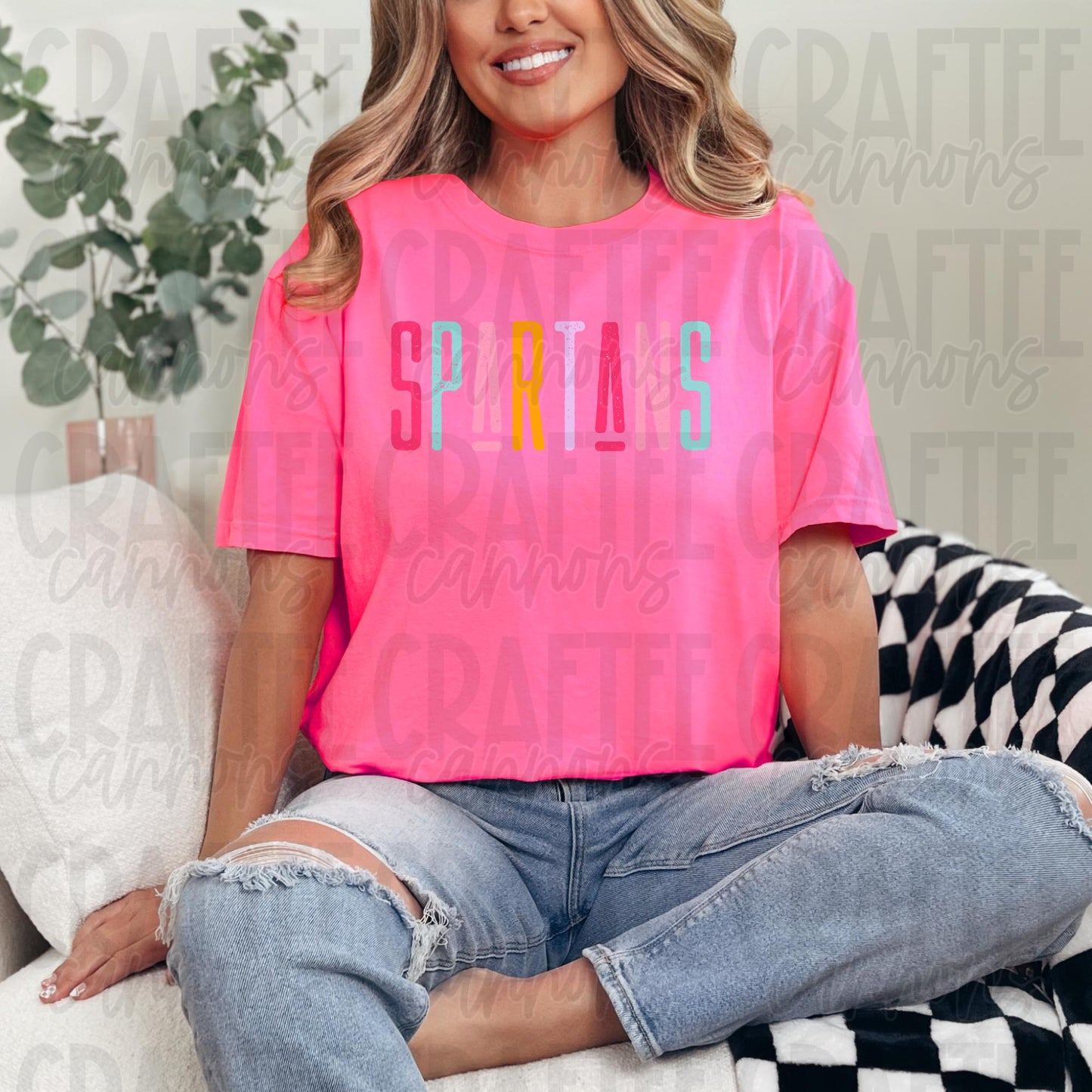 Spartans Spirit PNG | Retro Cute School Mascot Shirt Design | Sublimation & DTF Print | Digital Download