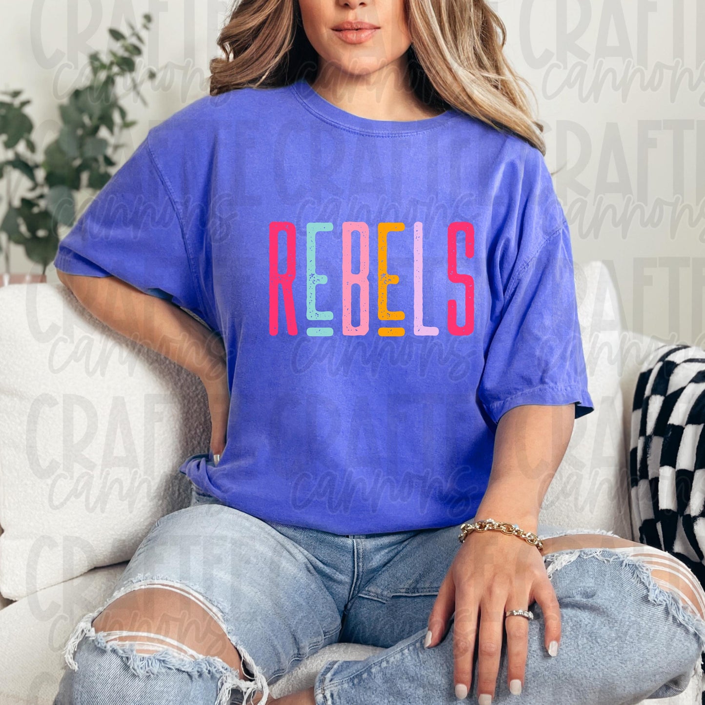 Rebels Spirit PNG | Retro Cute School Mascot Shirt Design | Sublimation & DTF Print | Digital Download