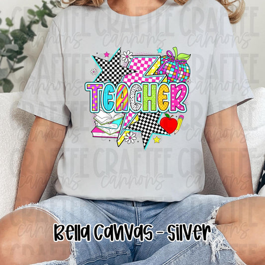 Retro Teacher Shirt  Comfort Colors or Bella Canvas  Perfect for Back to School, Teacher Appreciation  Everyday Classroom Style