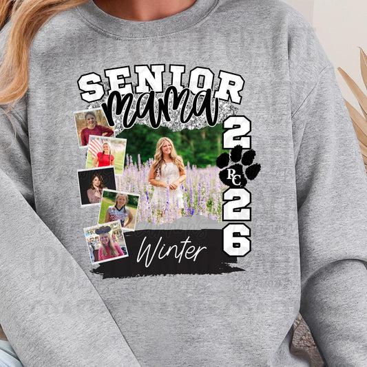 Custom Senior Mama Shirt – Personalized with Photos, Name, Mascot & School Colors | 2026 Graduation Shirt | Keepsake Gift for Senior Moms