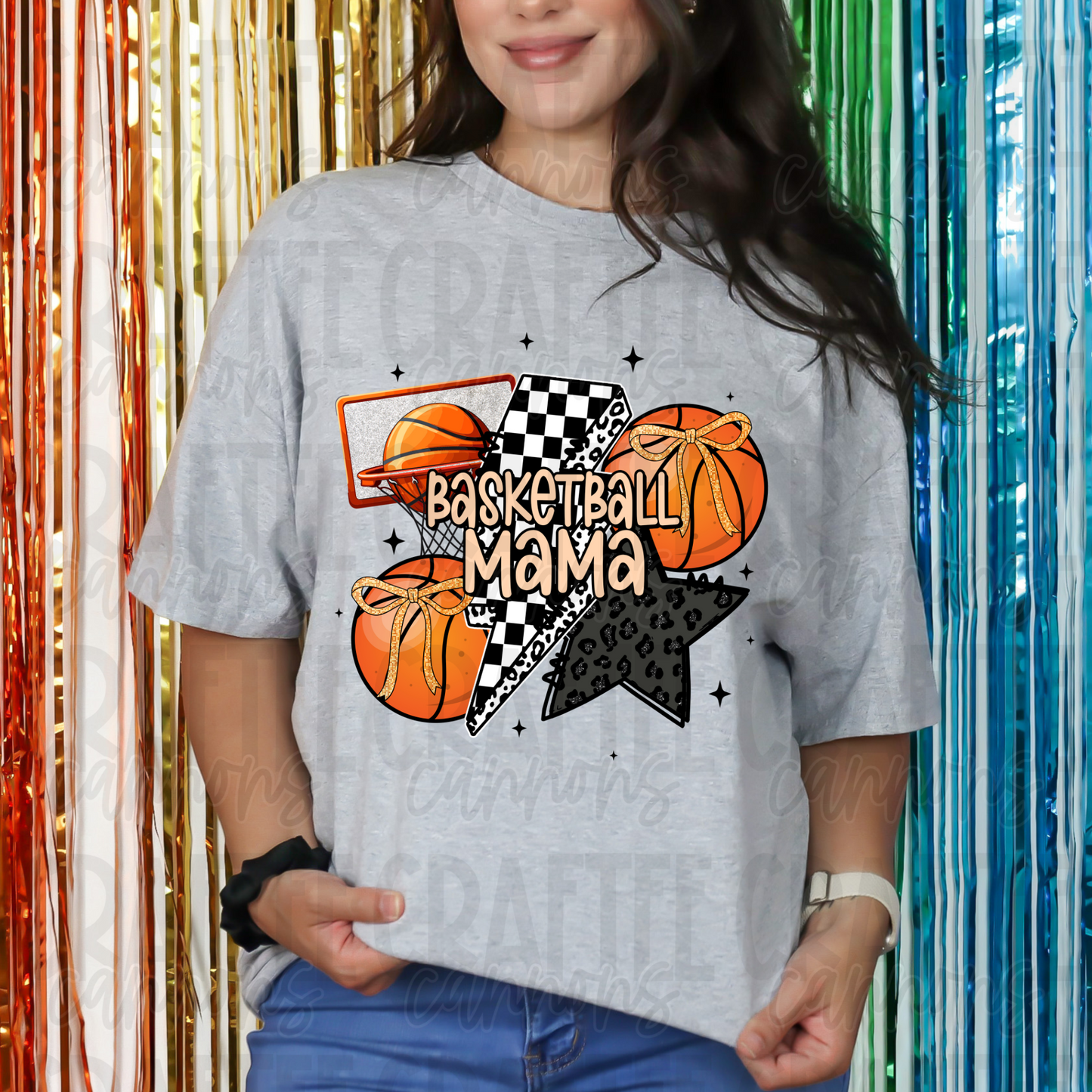 Basketball Ball Mama Lightening Bolt