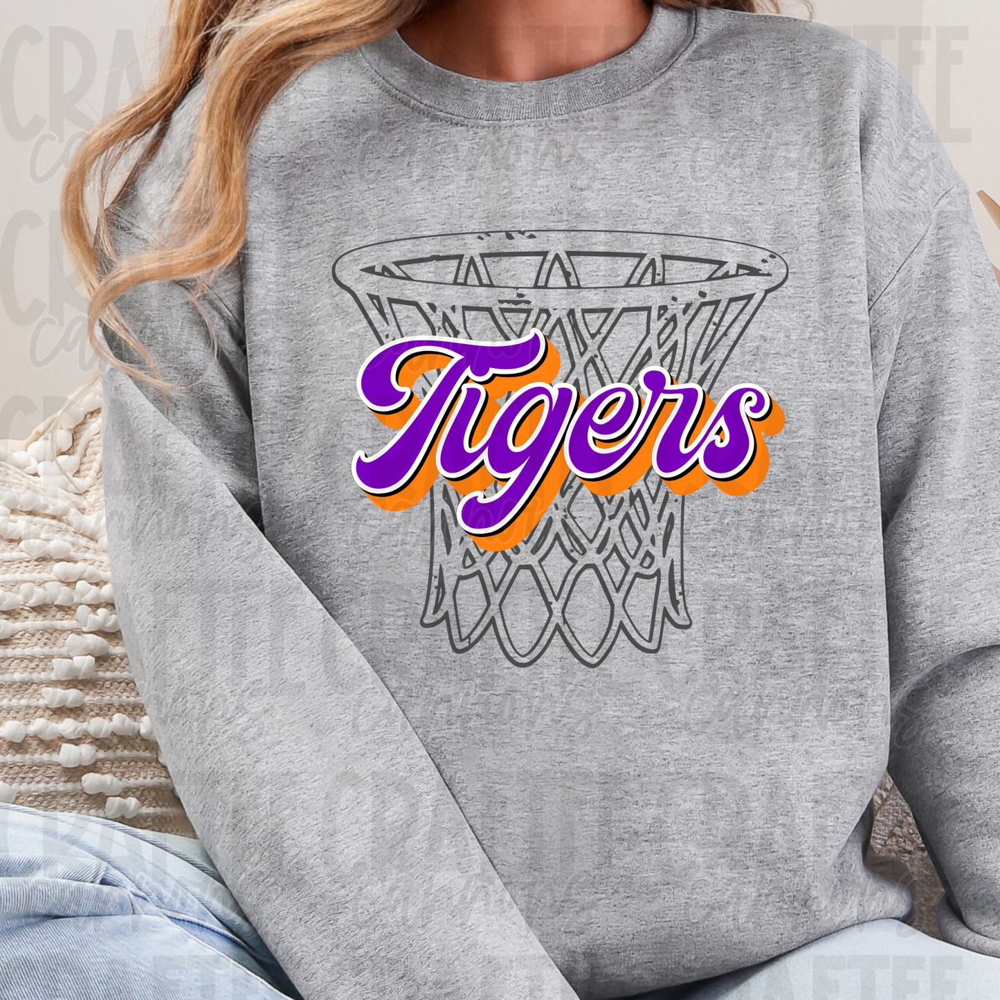 Tigers Script Hoop