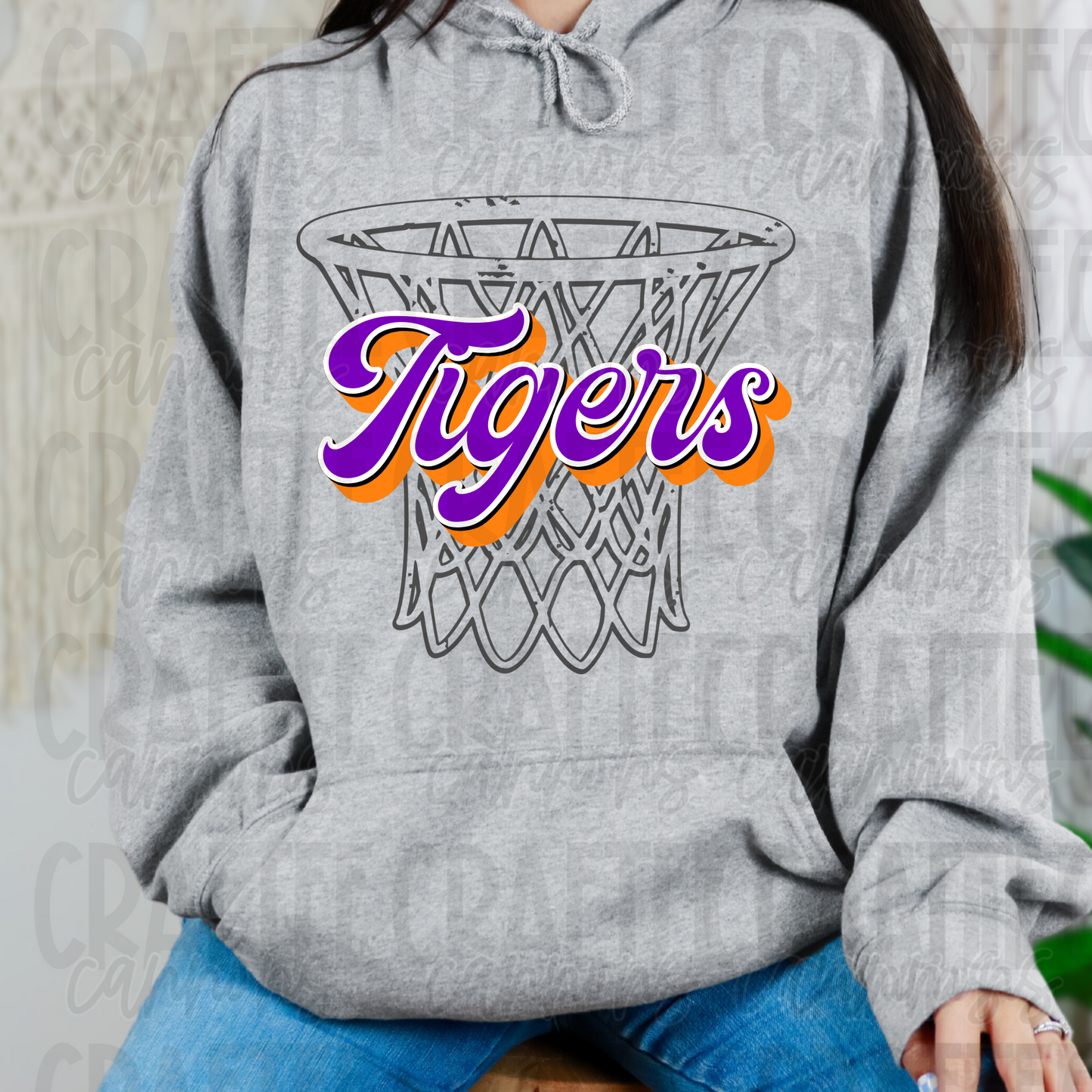 Tigers Script Hoop