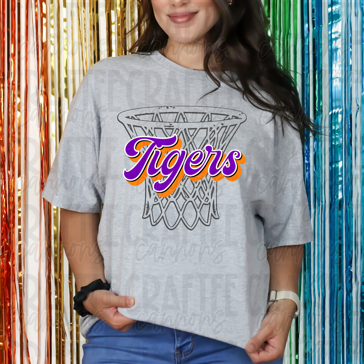Tigers Script Hoop