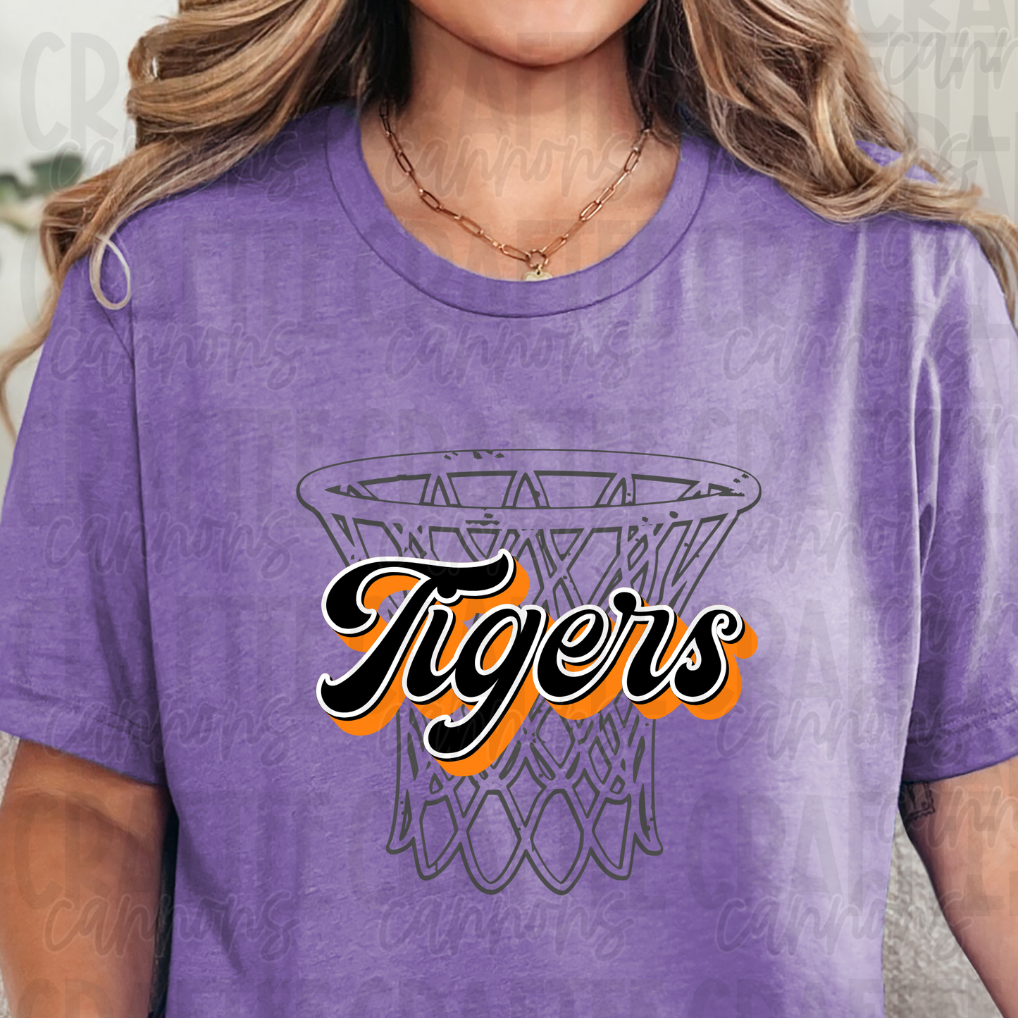Tigers Script Hoop