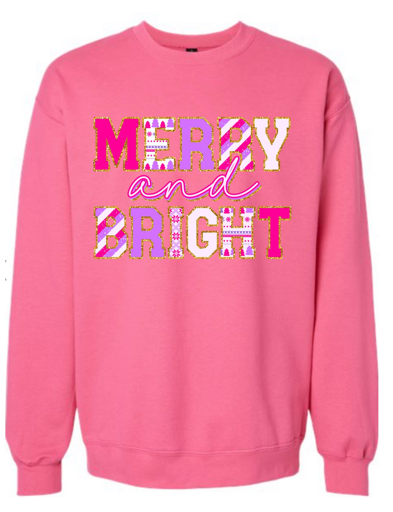 Merry and bright-pink or purple