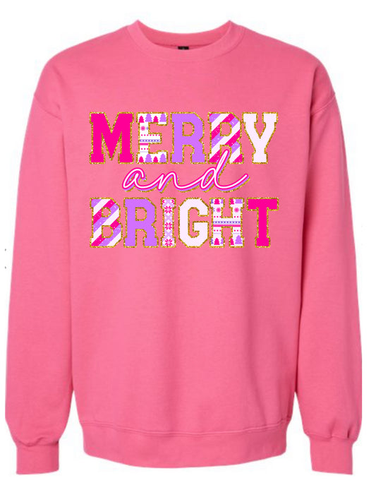 Merry and bright-pink or purple