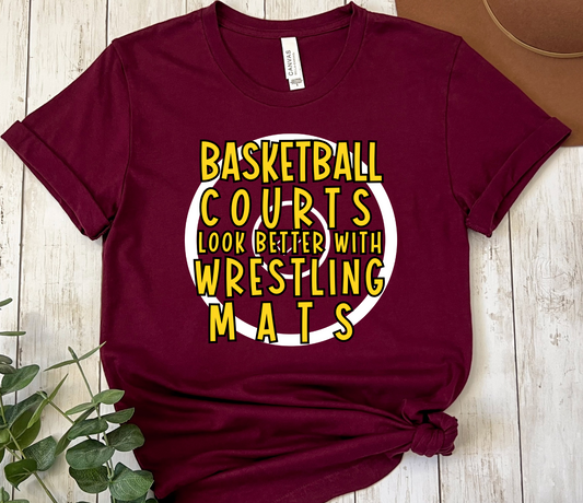 Basketball Courts Look Better with WRESTLING MATS