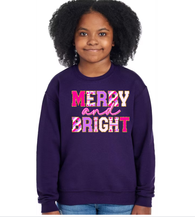 Merry and bright-pink or purple
