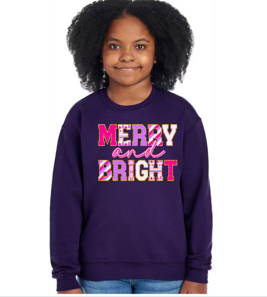 Merry and bright-pink or purple