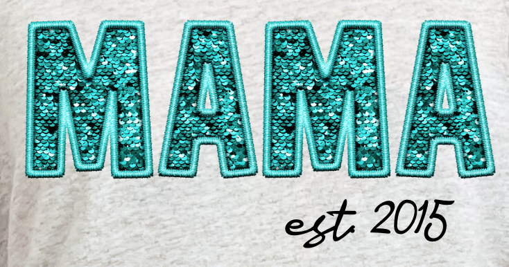 Faux Glitter Mama established-sweatshirt