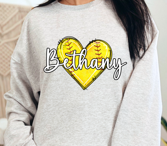 Softball Heart "CUSTOM" shirt