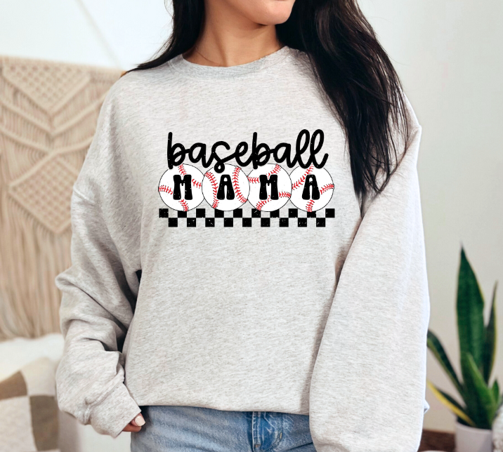 Baseball Mama-checkered
