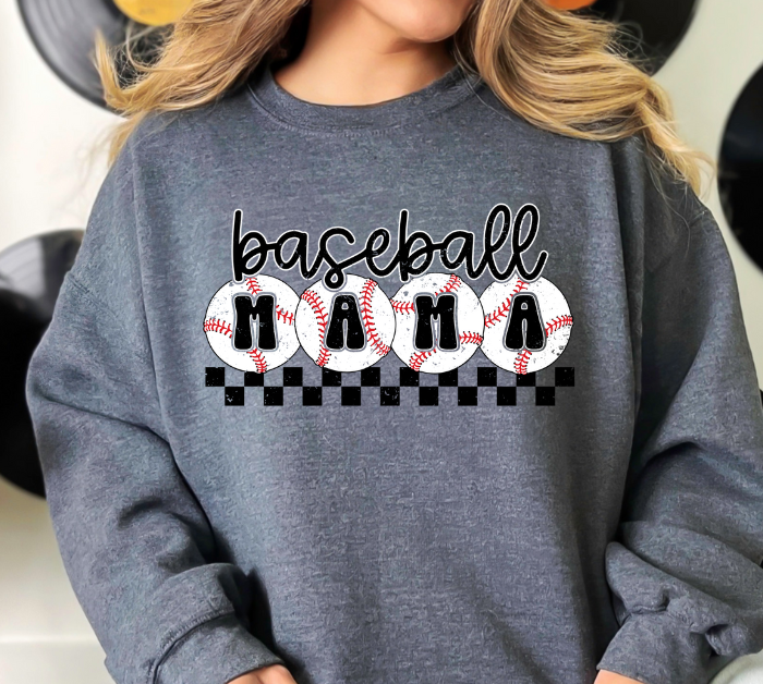 Baseball Mama-checkered