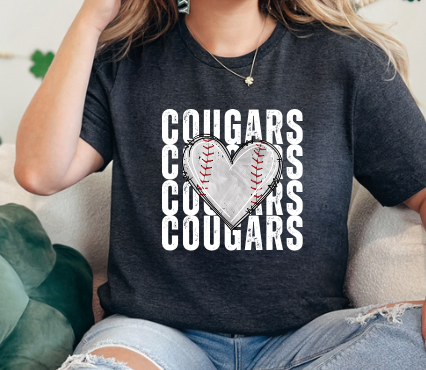 Custom team name Sport Heart Stacked