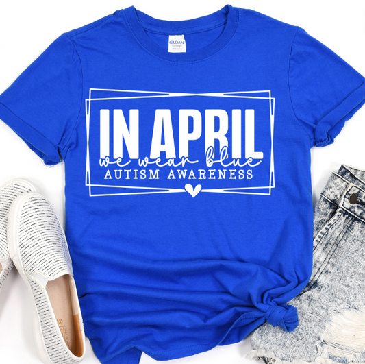 In April we wear blue-autism awareness