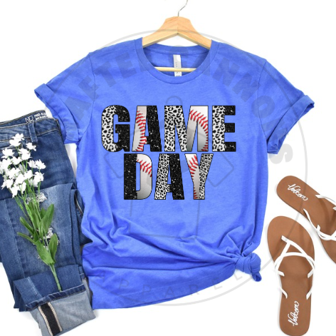 Baseball Game Day Leopard and sequin