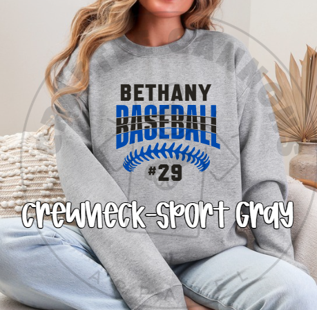 Bethany Baseball with number