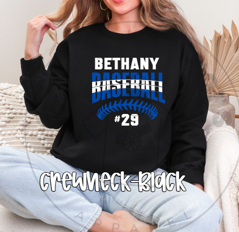 Bethany Baseball with number