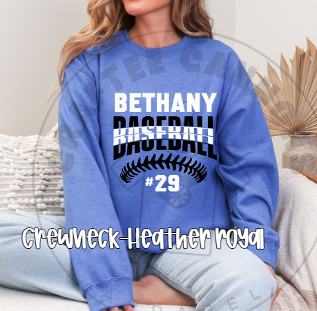 Bethany Baseball with number