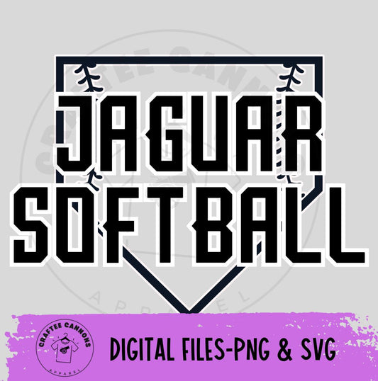 Jaguar Softball Logo PNG and SVG Bundle – Digital Download for T-Shirts, Mugs, Decals & More